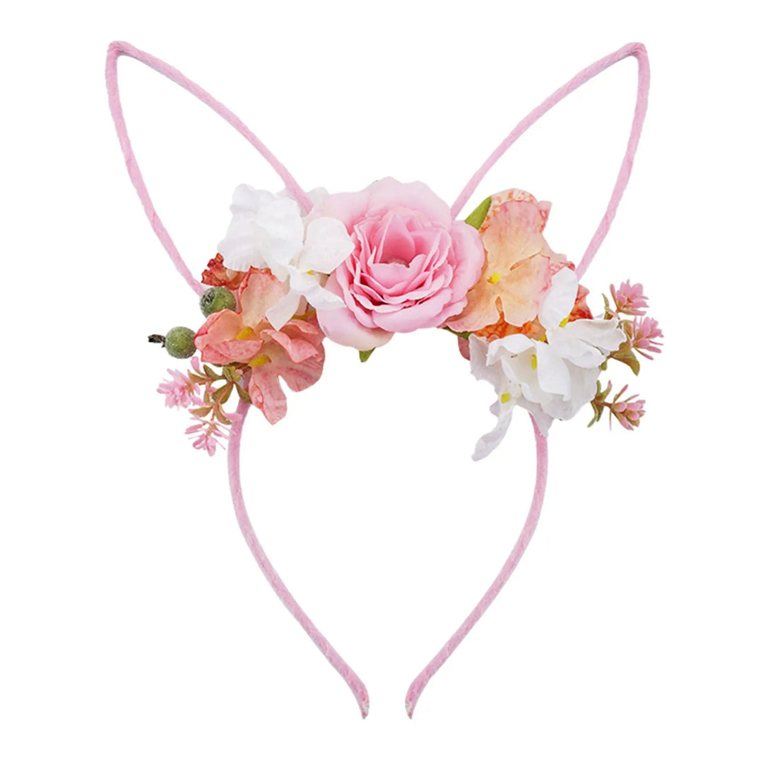 Beautiful Ladies-Girls Floral Easter Rabbit Headband for Added Elegance to Your Easter Wardrobe