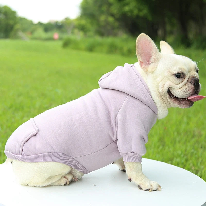 Warm Winter Cute Hoodie Fleece Jacket for Small to Medium Pets