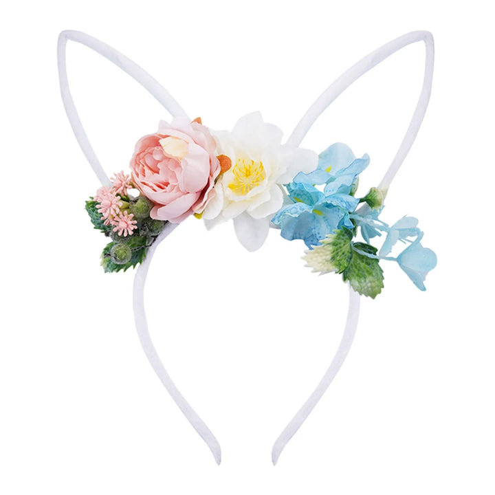 Beautiful Ladies-Girls Floral Easter Rabbit Headband for Added Elegance to Your Easter Wardrobe