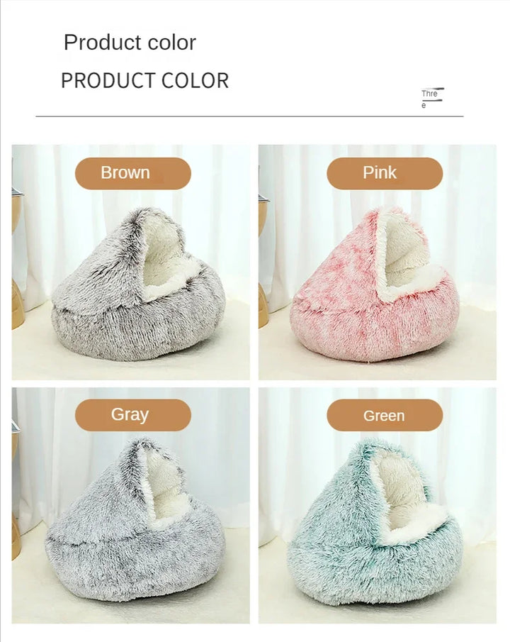 Plush Pet Nest Bed 3 Sizes and 4 Colors to Choose from