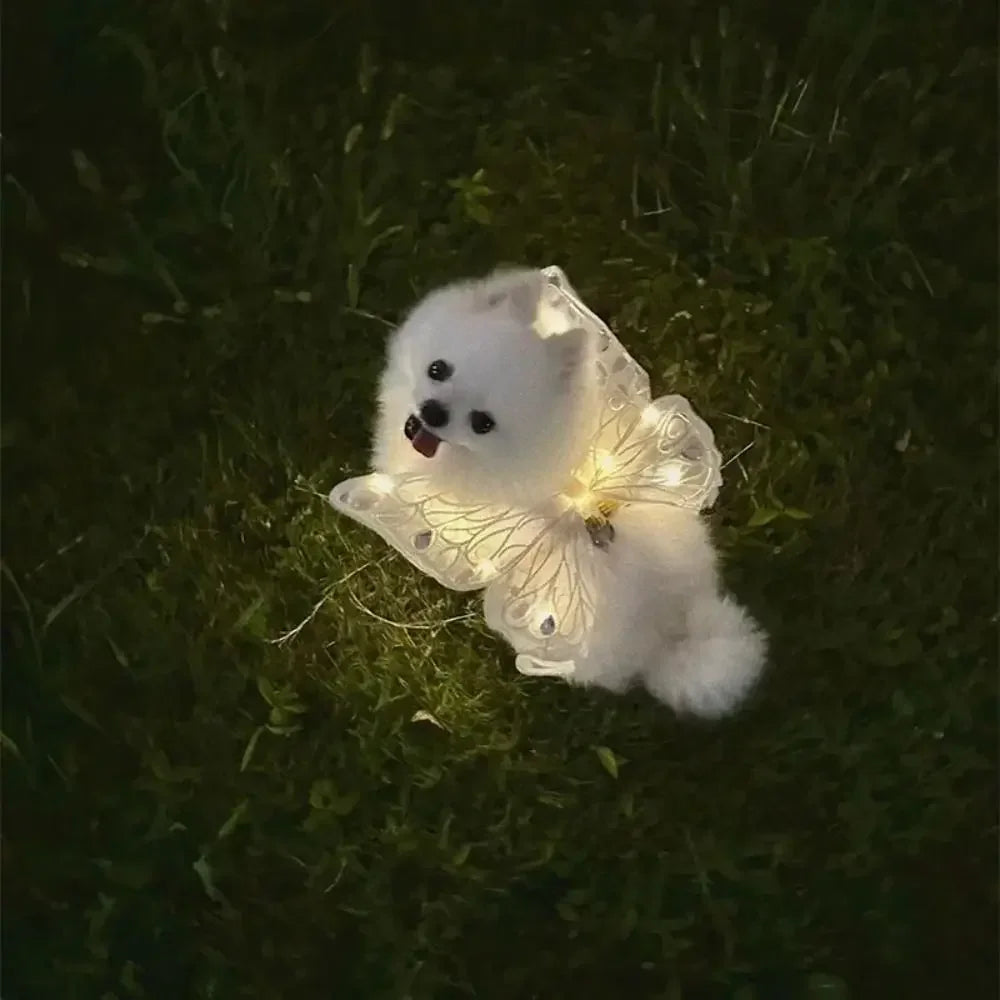 Dog Wings Glowing Butterfly Back Decoration Creative Cute Pet Accessories Dog Clothes for Small Medium Accessory Cat Supplies
