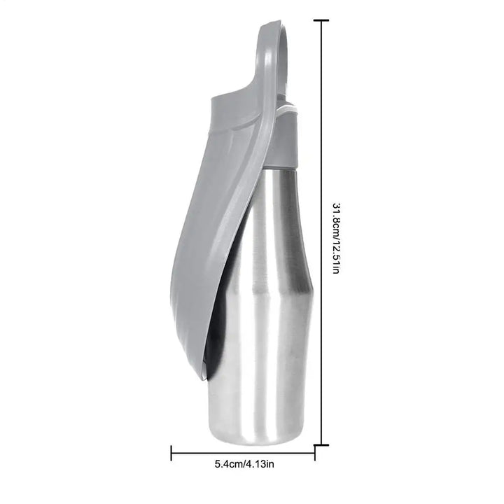 Stainless Steel Dog Water Dispenser Bottle - Great for Walking - Travel - Hiking - Cars