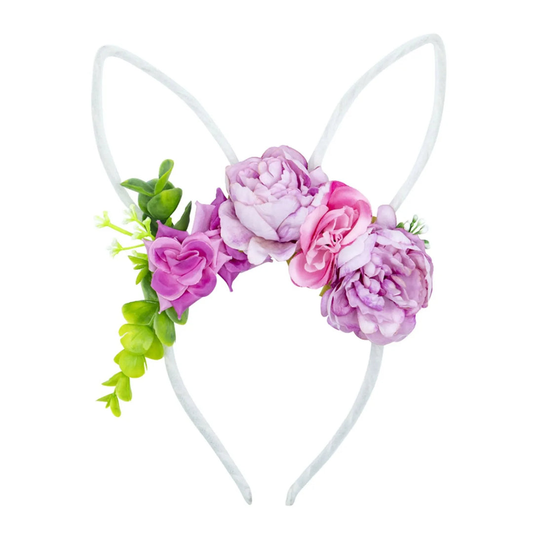 Beautiful Ladies-Girls Floral Easter Rabbit Headband for Added Elegance to Your Easter Wardrobe