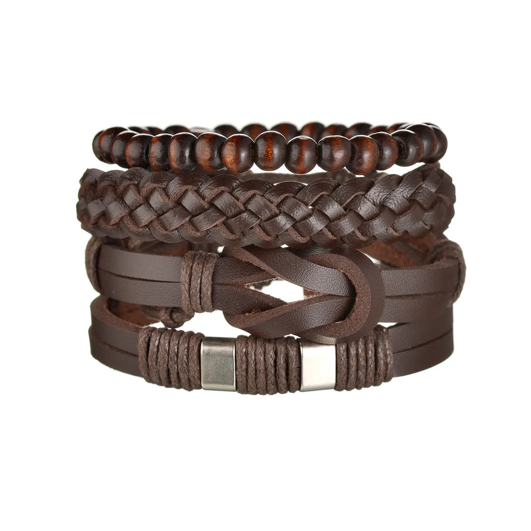 Crafted Boho Leather Wrap Bracelets for Men or Women