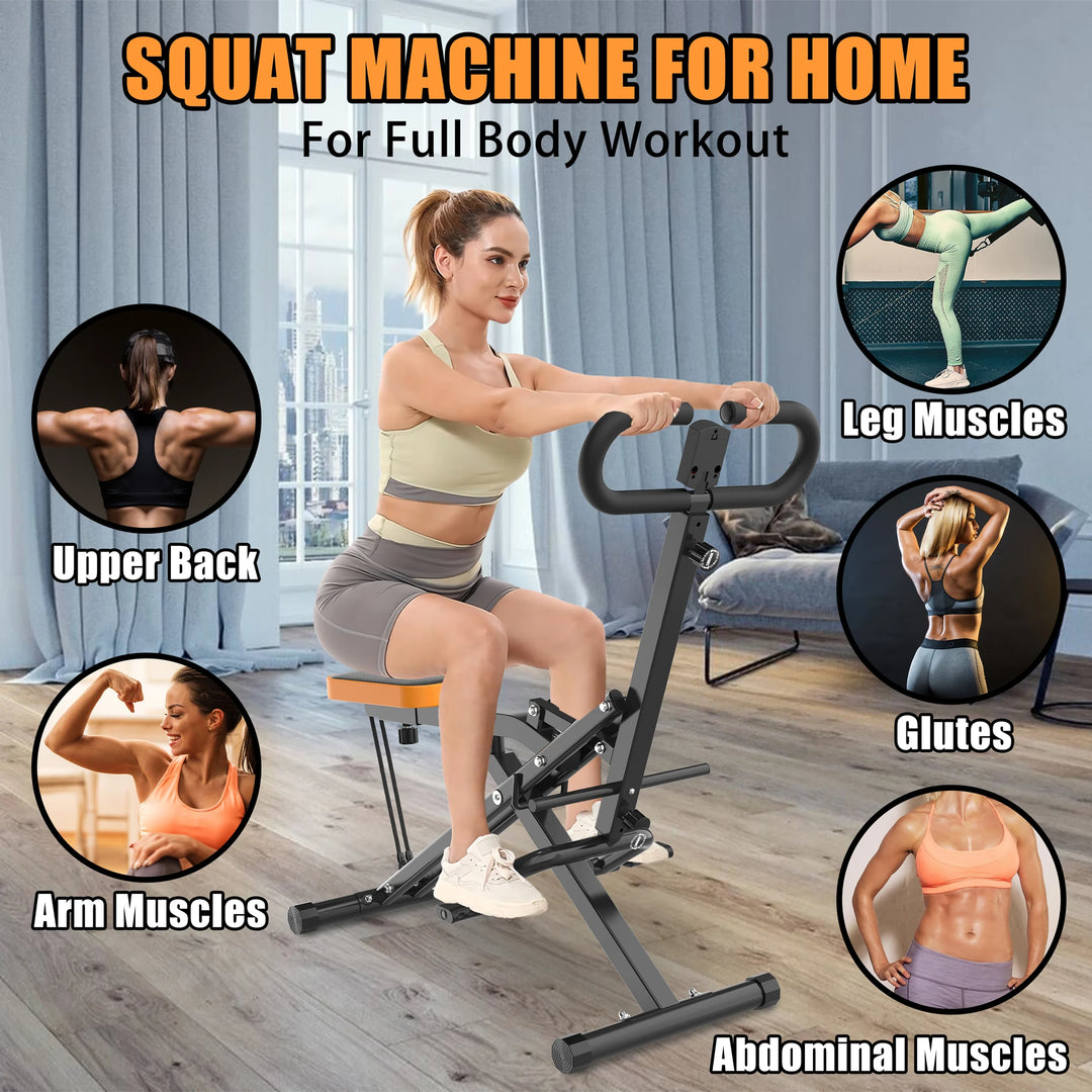 🔥 Full-Body Squat Trainer – Glutes, Abs & Legs Workout Machine with Resistance Bands