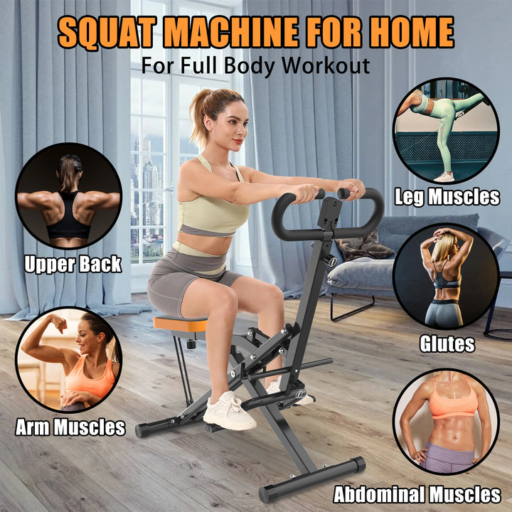 🔥 Full-Body Squat Trainer – Glutes, Abs & Legs Workout Machine with Resistance Bands
