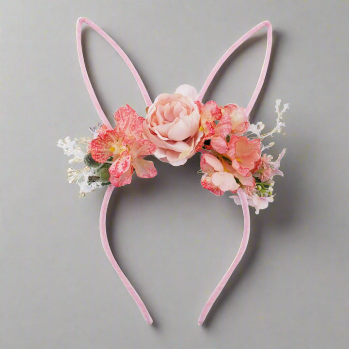 Beautiful Ladies-Girls Floral Easter Rabbit Headband for Added Elegance to Your Easter Wardrobe