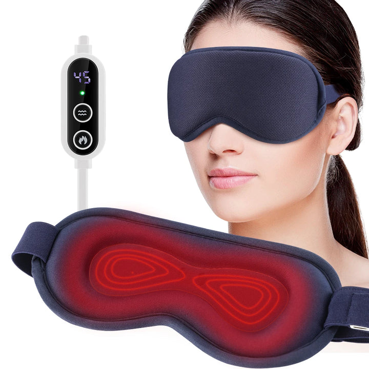 Electric Heating 3D Sleeping Eye Mask Block Out Light Sleep Eye Covers Soft Sleeping Aid Eye Mask Relieve Eye Strain Dry Eye