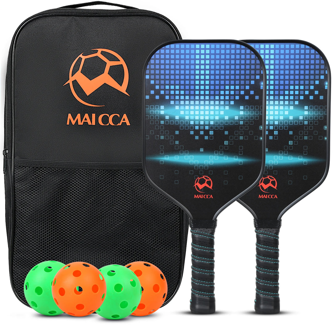 USAPA Approved Pickleball Paddles Rackets Sets w/Balls Honeycomb Core (Indoor-Outdoor)