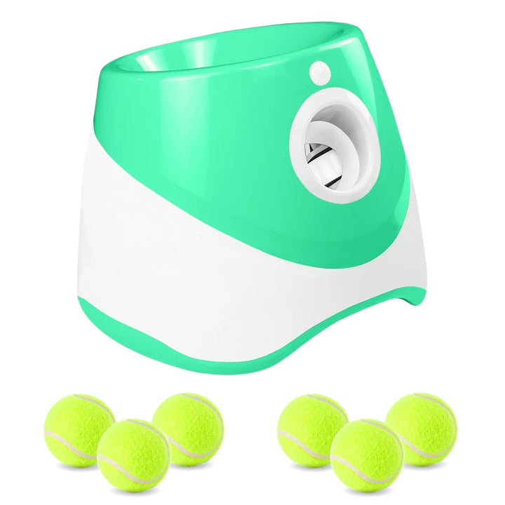 Small Dog Mini Tennis Ball Launcher - Perfect Indoor or Outdoor Interaction Fun - USB-Rechargeable