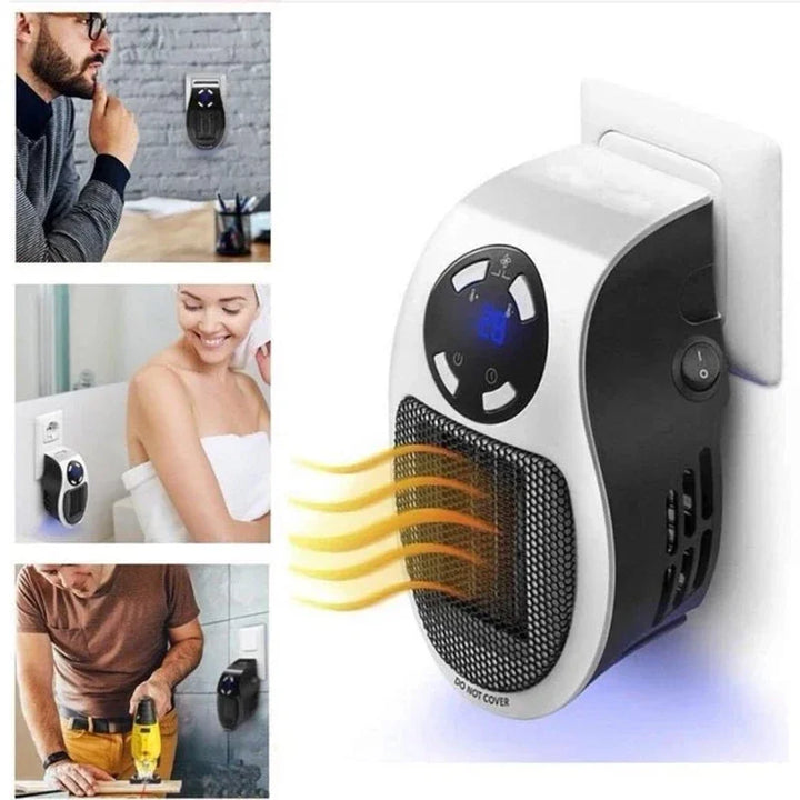 Portable Electric Plug-In Wall Heater for Home with Powerful Warm Blower and Remote Control