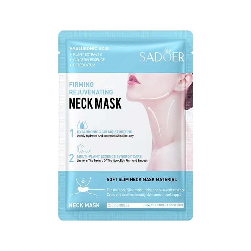 10pcs Hyaluronic Acid Collagen Firming Neck Mask for Nourishing Brightening Beautifying Moisturizing Neck Skin