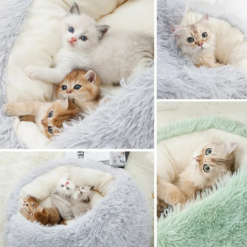 Plush Pet Nest Bed 3 Sizes and 4 Colors to Choose from