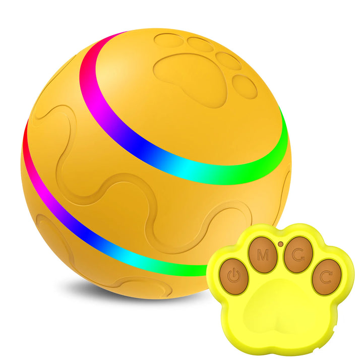 Interactive Dog Ball Toy with Flashing Lights or without Remote Control - Active Rolling Ball for Dogs, Small, Medium, Large.