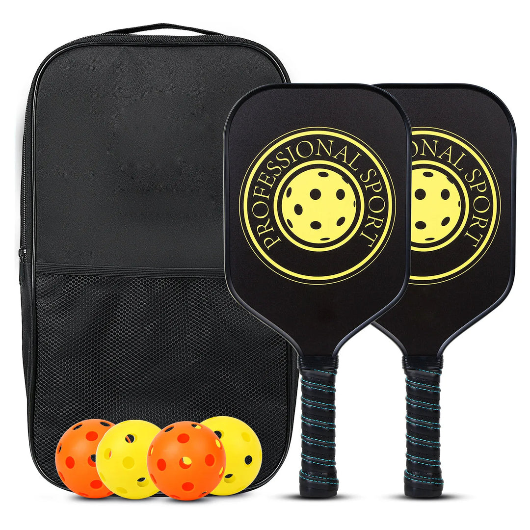 USAPA Approved Pickleball Paddles Rackets Sets w/Balls Honeycomb Core (Indoor-Outdoor)