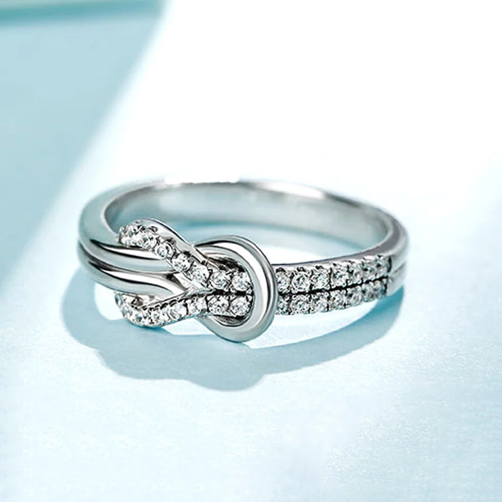 Love You for Infinity Gold Moissanite Diamond Ring for Women