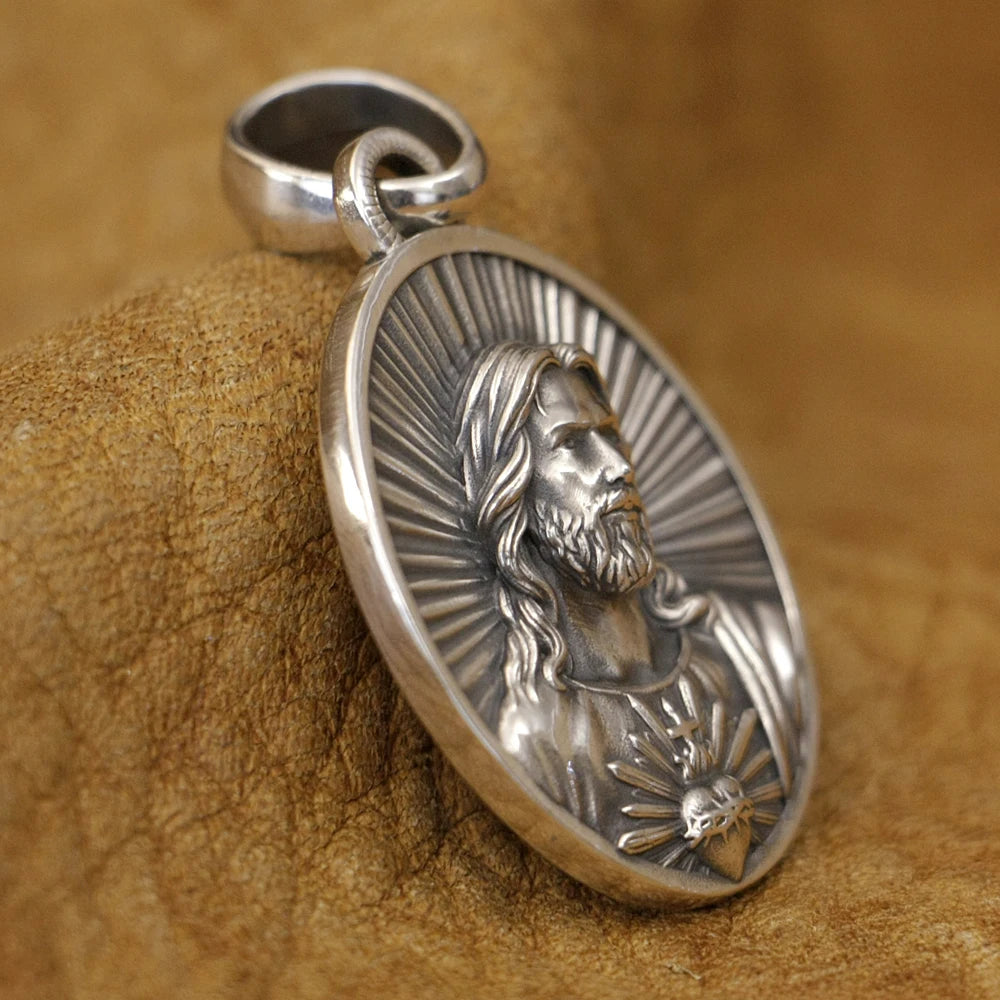 Realistic Jesus Christ Pendant Charm - 925 Sterling Silver (with or Without Chain)