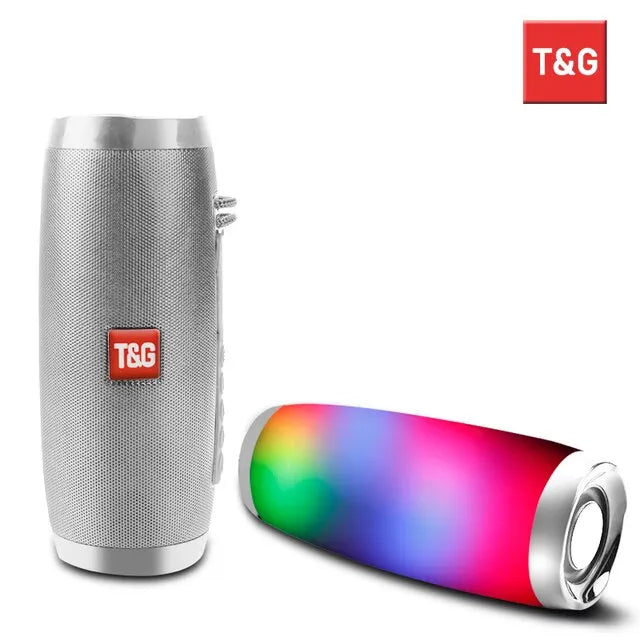 “TG157 ThunderBeat: Waterproof Outdoor Bluetooth Speaker with LED Lights, Powerful Subwoofer, TF & FM Radio Support”