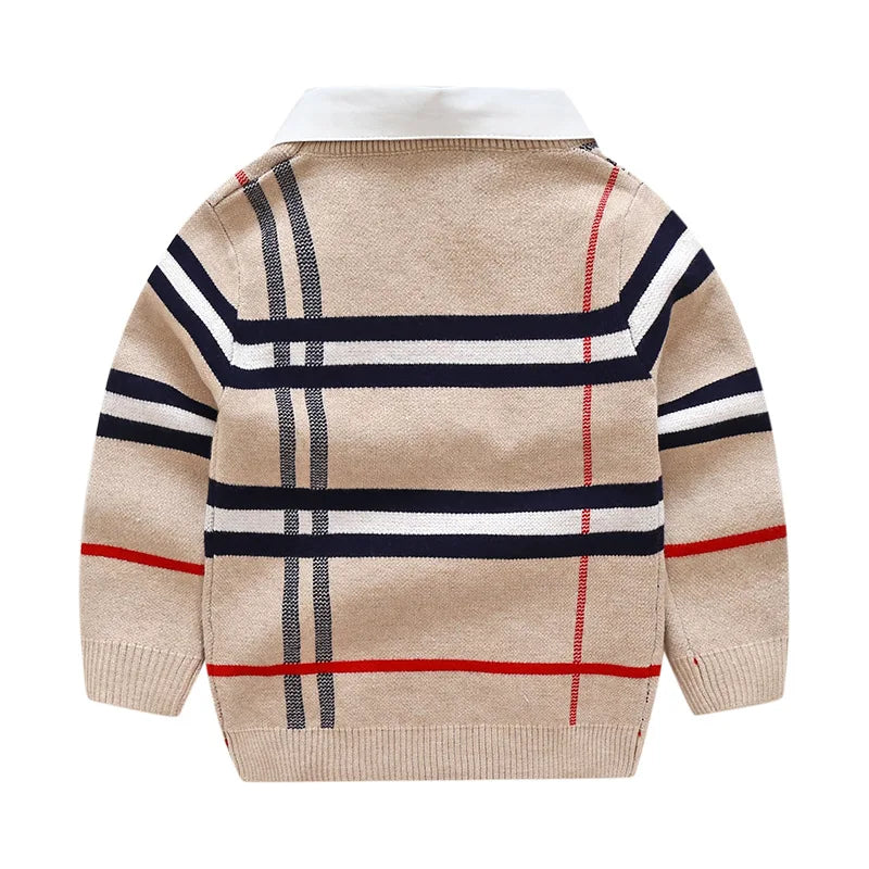 Fashionable Classic Designer Knitwear for Boys 3T-8T Made for Cooler Days or Night