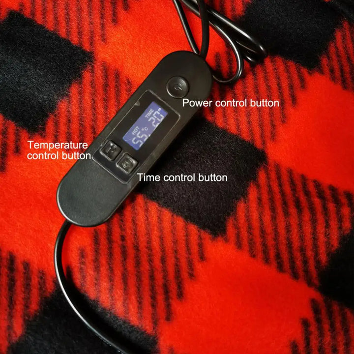 Fleece Car Heating Blanket, 12V, Plug into Lighter, with ON/OFF Switch.