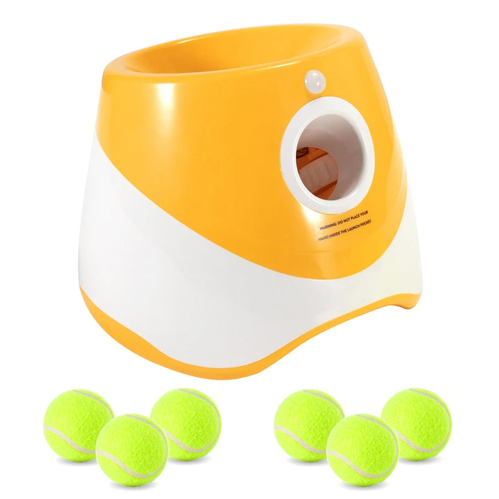 Small Dog Mini Tennis Ball Launcher - Perfect Indoor or Outdoor Interaction Fun - USB-Rechargeable