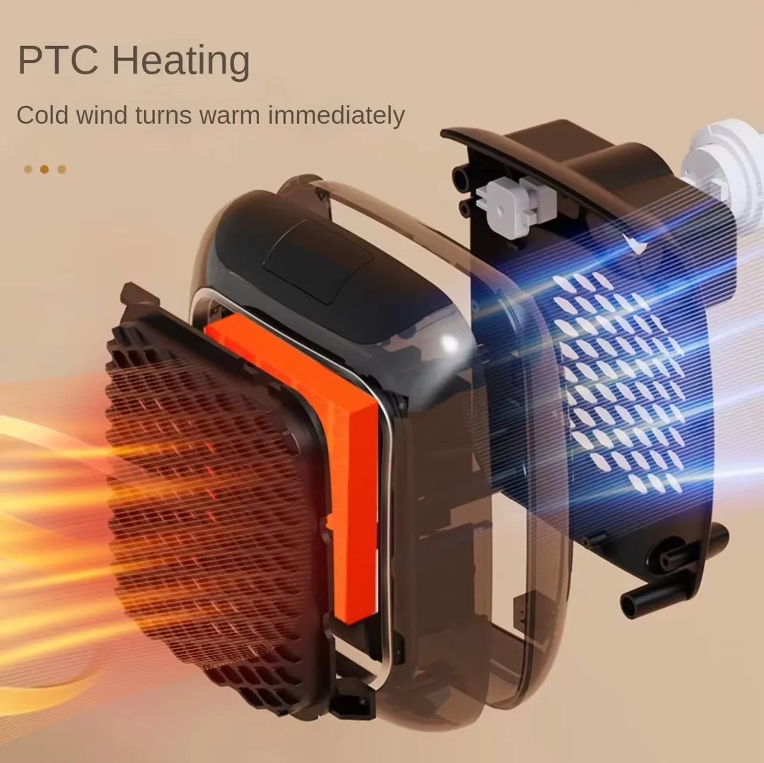 Compact and Powerful 800W PTC Ceramic Heater with Remote Control - Keep Small Spaces Warm - US Plug