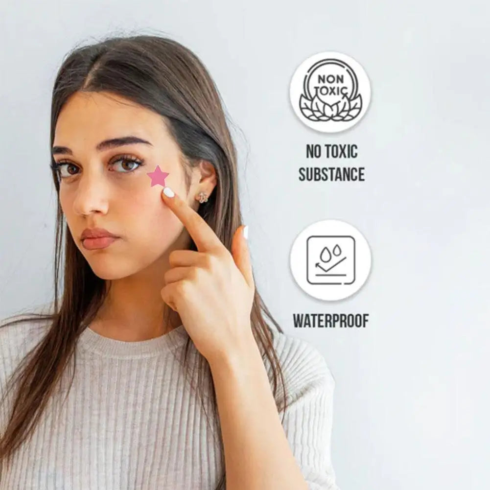 "600 Fun Star-Shaped Acne Patches – Gentle & Colorful Skincare for Teens"