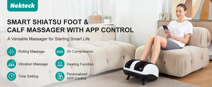 "Revitalize Your Feet with the Nekteck Smart Shiatsu Foot & Calf Massager – Relaxation Made Simple!"