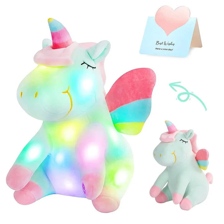 "Magical Musical Unicorn Nightlight: Soft Plush Toy (Music or Non-Music Options!)"