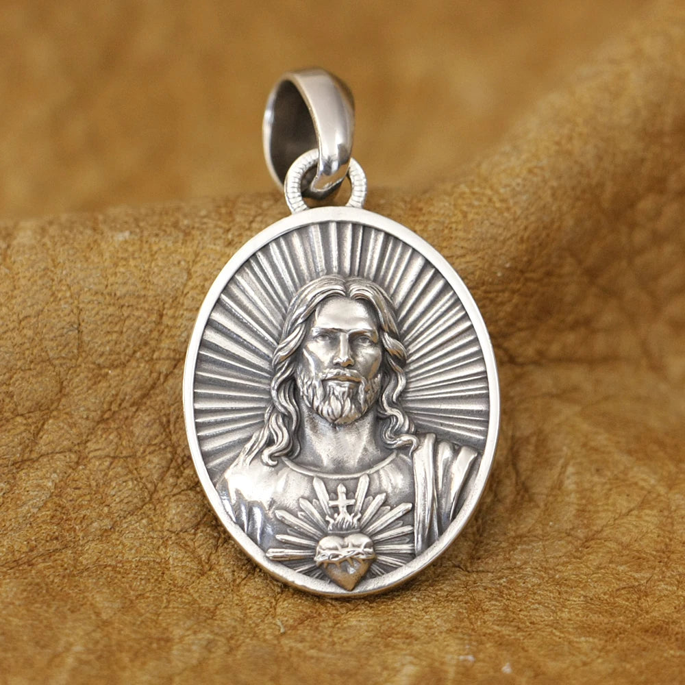 Realistic Jesus Christ Pendant Charm - 925 Sterling Silver (with or Without Chain)