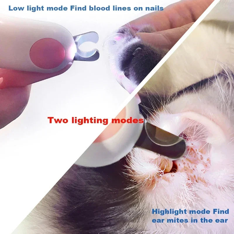 Safe Pet Nail Clippers - Comes with a LED Light to Safely Clip Your Cat or Small Dogs Nails