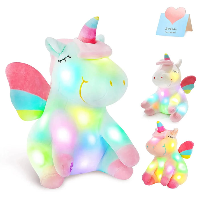 "Magical Musical Unicorn Nightlight: Soft Plush Toy (Music or Non-Music Options!)"