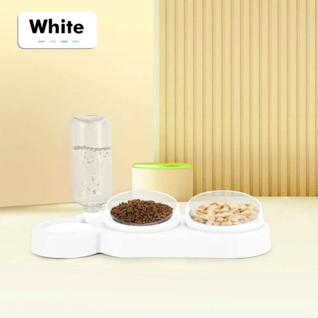 Easy, 3-n-1, Small Pet, Automatic Food and Water Dish - Perfect for Cats, Small Dogs and other Small Breeds