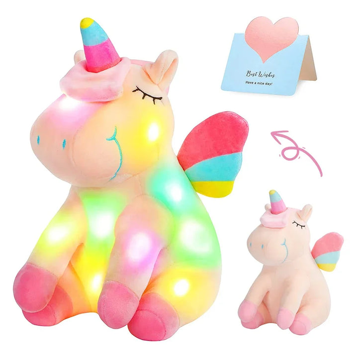 "Magical Musical Unicorn Nightlight: Soft Plush Toy (Music or Non-Music Options!)"