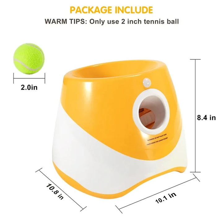 Small Dog Mini Tennis Ball Launcher - Perfect Indoor or Outdoor Interaction Fun - USB-Rechargeable