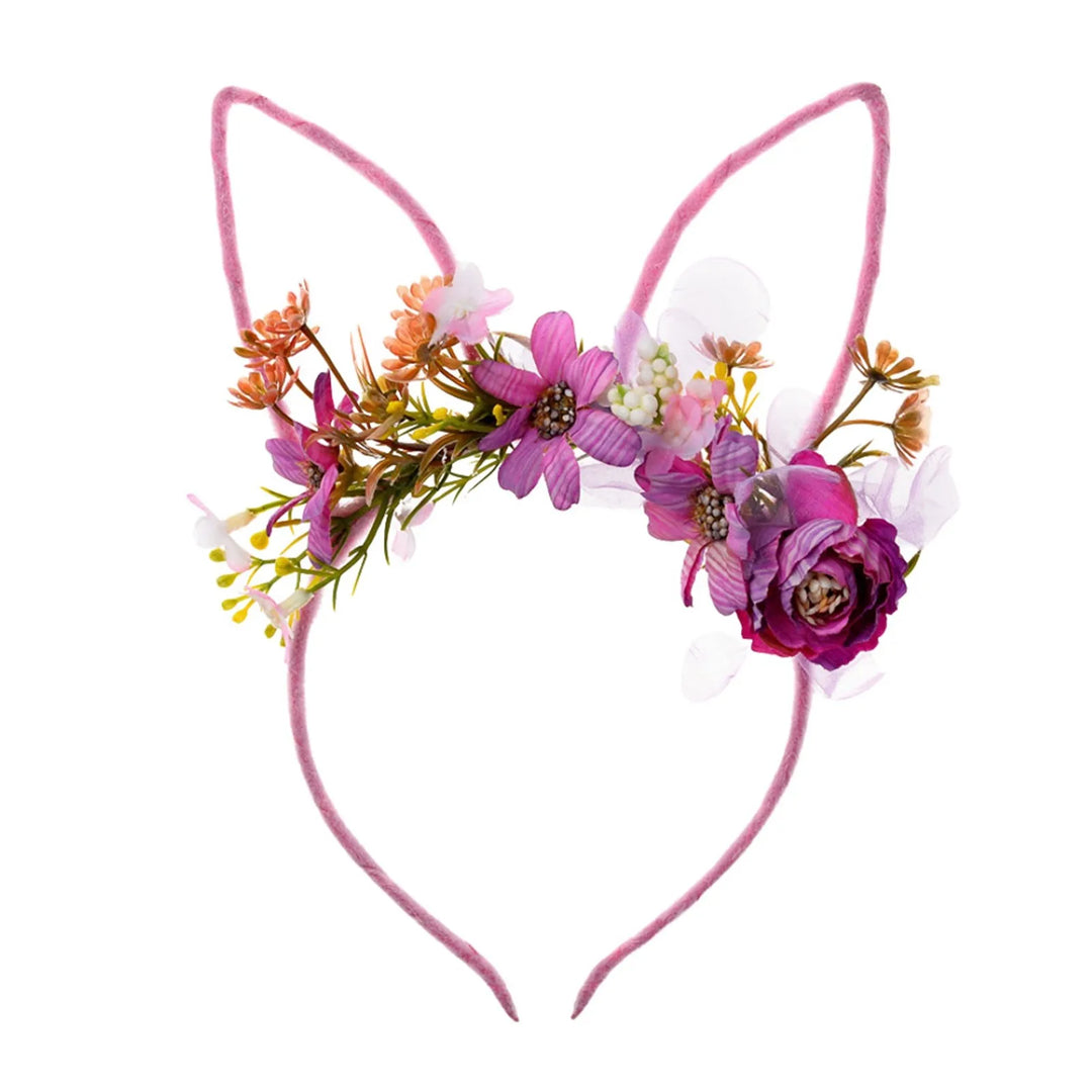 Beautiful Ladies-Girls Floral Easter Rabbit Headband for Added Elegance to Your Easter Wardrobe