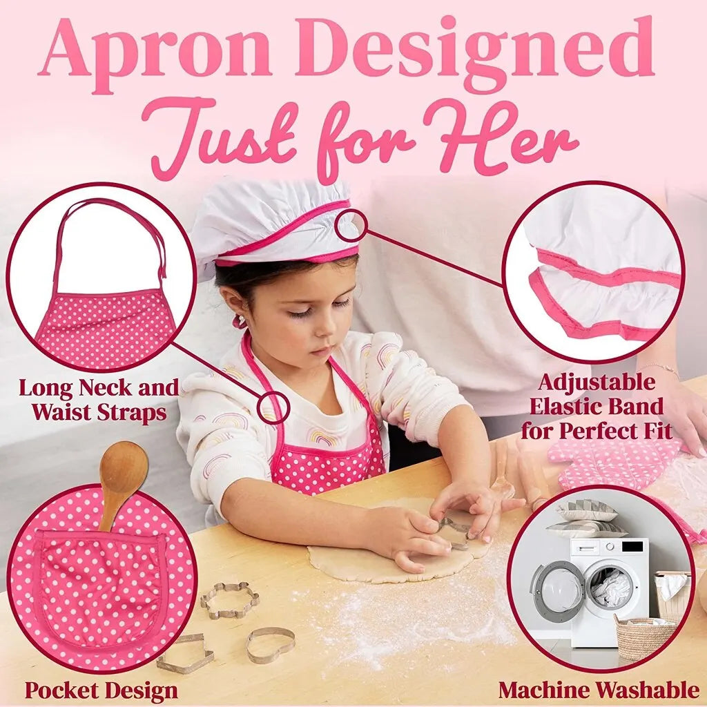Kids Chefs Bakers Set, Includes 11-piece for a Fun Cooking Lesson in the Kitchen with Mom or Dad (Ages 3-10)