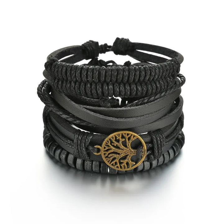 Crafted Boho Leather Wrap Bracelets for Men or Women