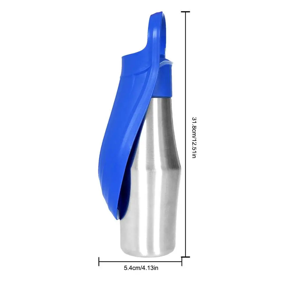 Stainless Steel Dog Water Dispenser Bottle - Great for Walking - Travel - Hiking - Cars