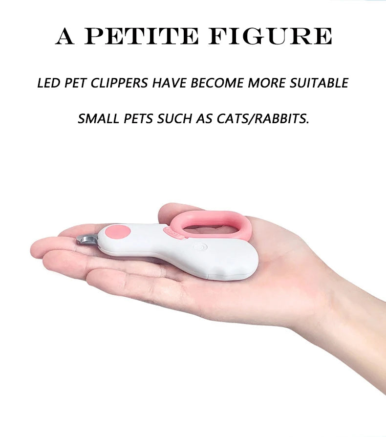 Professional LED Light Nail Clipper for Cats & Dogs with Safety Lock