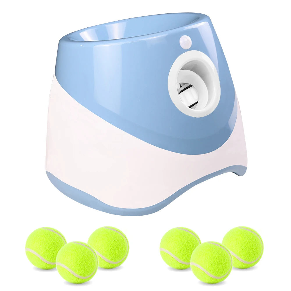 Small Dog Mini Tennis Ball Launcher - Perfect Indoor or Outdoor Interaction Fun - USB-Rechargeable