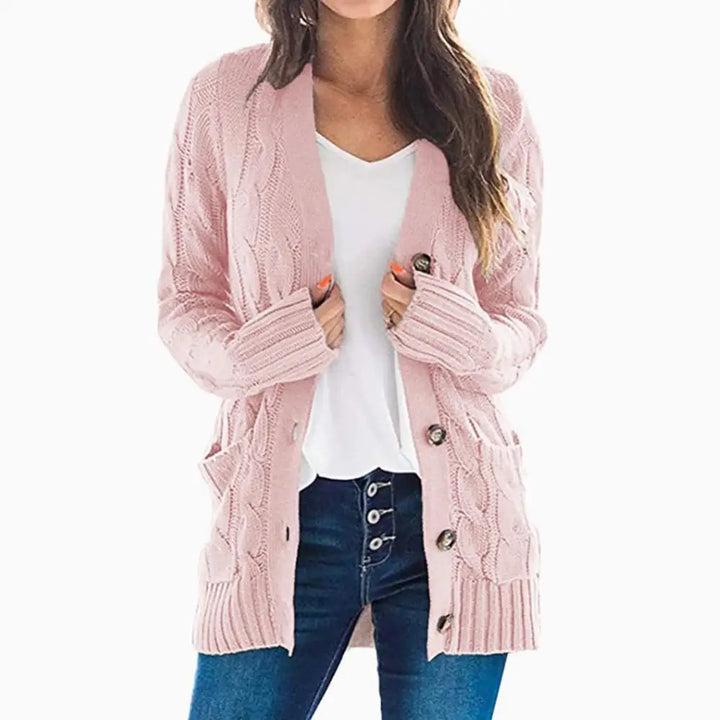 Women's Everyday Knitted Button Up Long Sleeve Casual Cardigan, for Anytime You are Chilly.