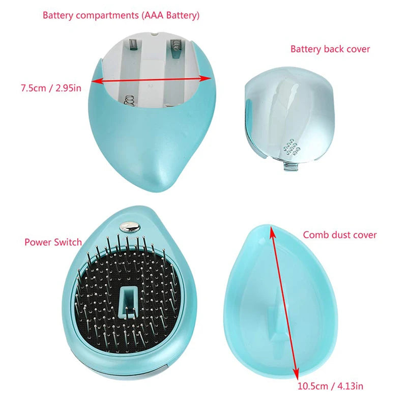 Electric Hair Ionic Brush Anti-Static Vibrating Massager Brush