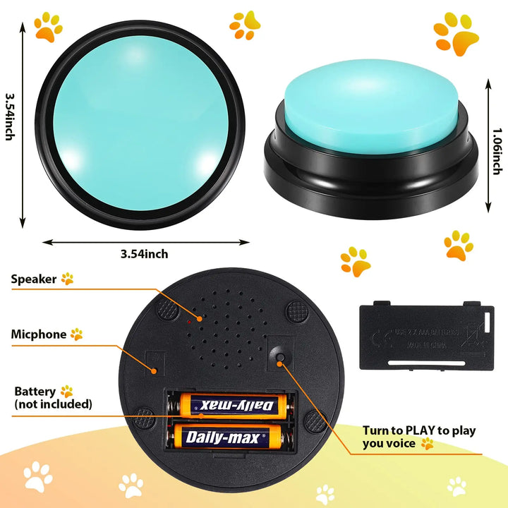 4/8/10pcs Dog Training Recordable Button for Pet Communication