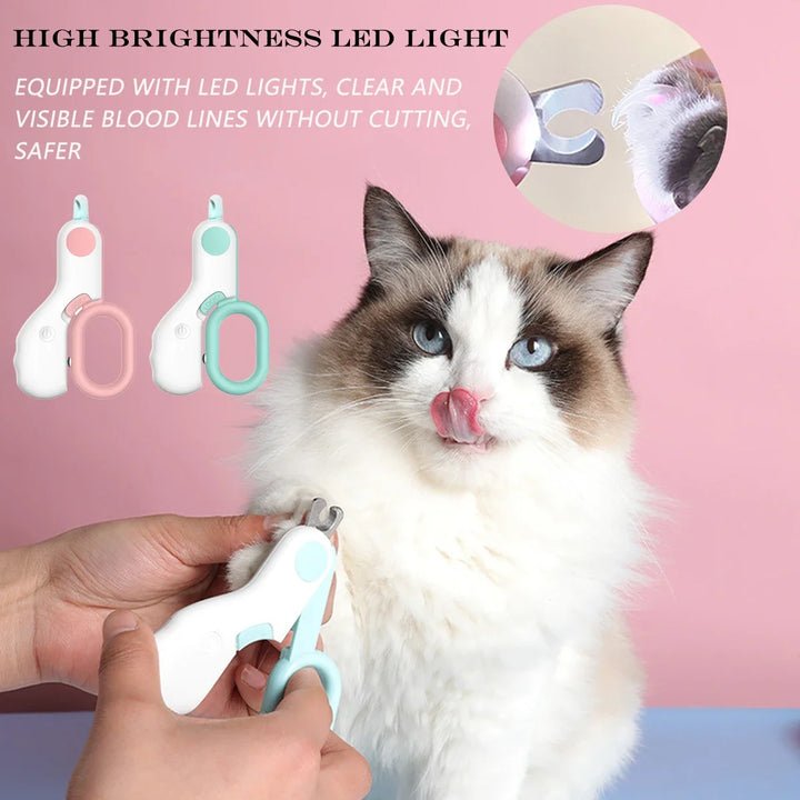 Professional LED Light Nail Clipper for Cats & Dogs with Safety Lock