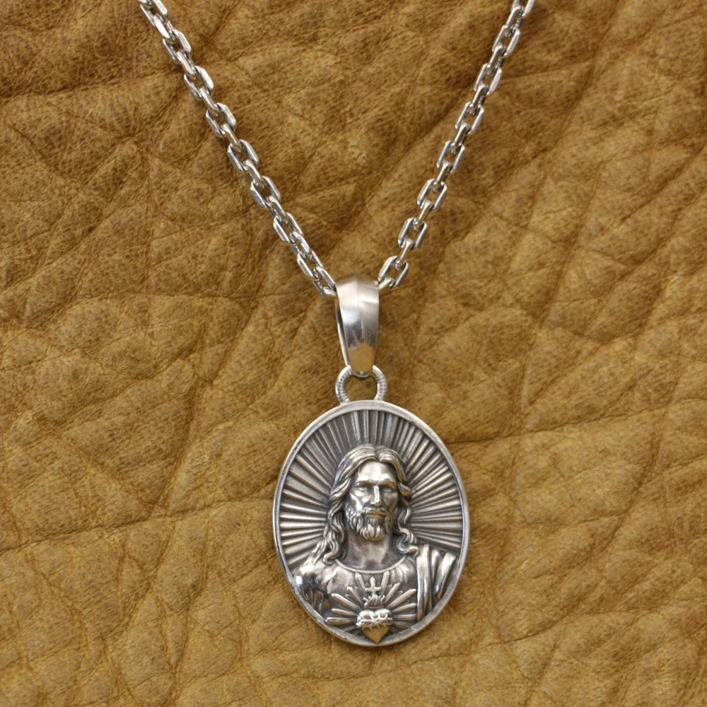 Realistic Jesus Christ Pendant Charm - 925 Sterling Silver (with or Without Chain)