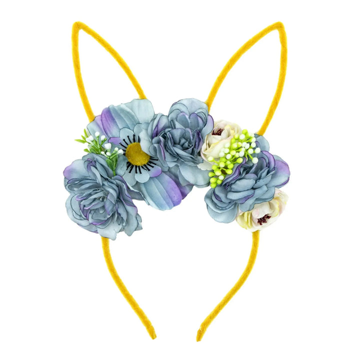 Beautiful Ladies-Girls Floral Easter Rabbit Headband for Added Elegance to Your Easter Wardrobe