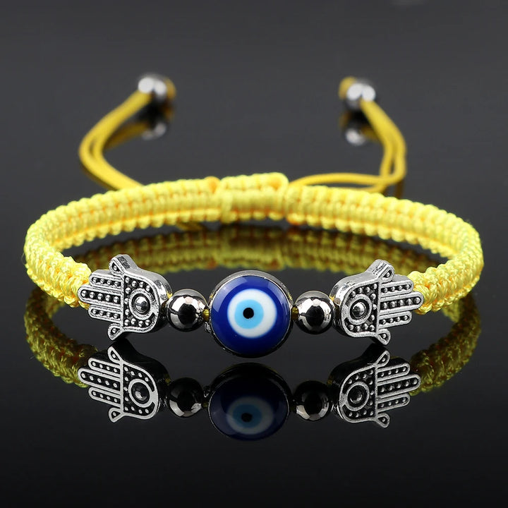 Turkish Evil Eye Braided Bracelet Red Nylon Thread Elephant Hand of Fatima Charm Couple Bracelet&Bangle Chain Pulsera Jewelry