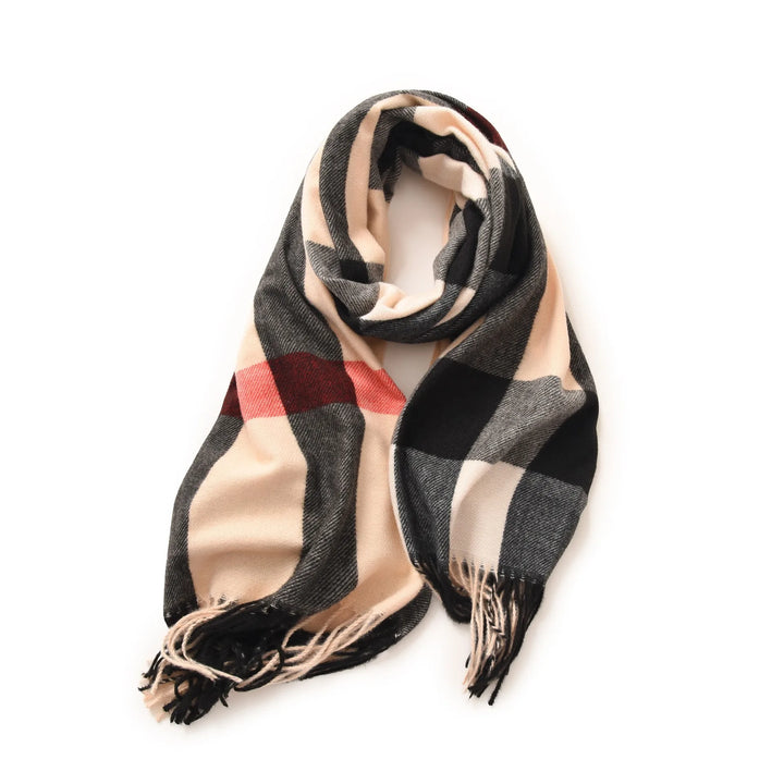 Women's Warm Classic Plaid Winter Scarf / Shawl with Cashmere Feel