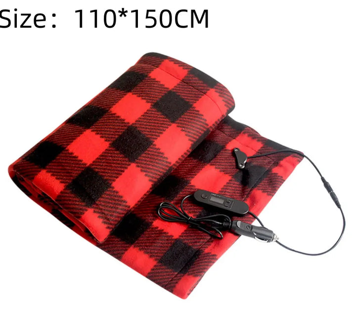 Fleece Car Heating Blanket, 12V, Plug into Lighter, with ON/OFF Switch.